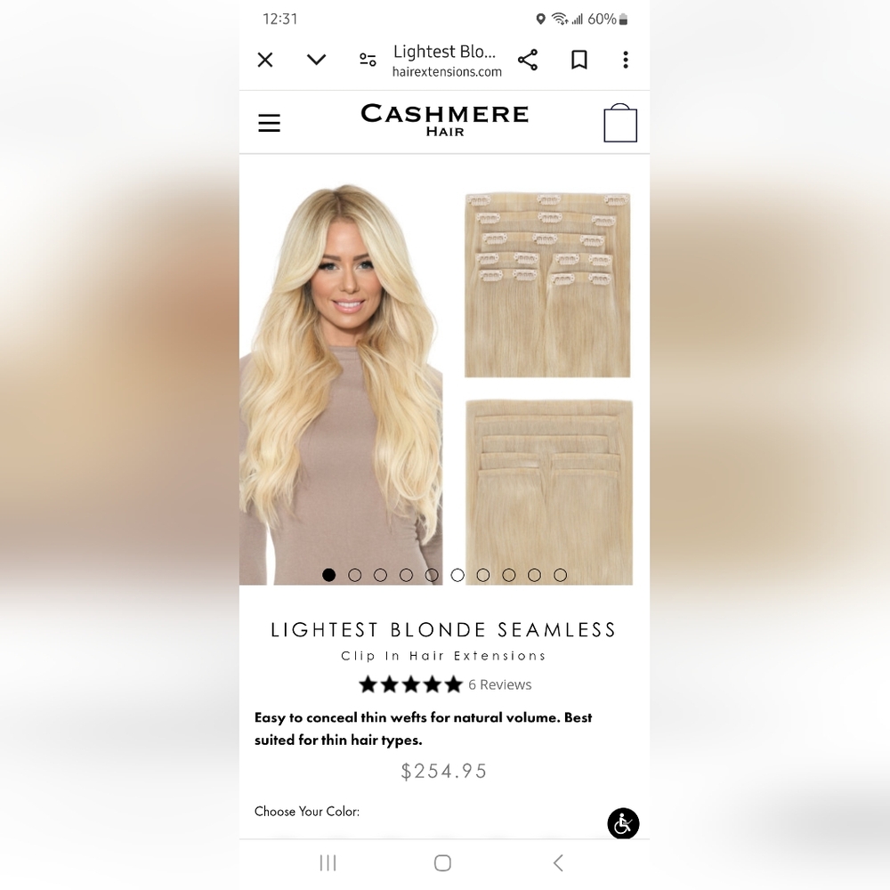 NEVER USED Cashmere extensions